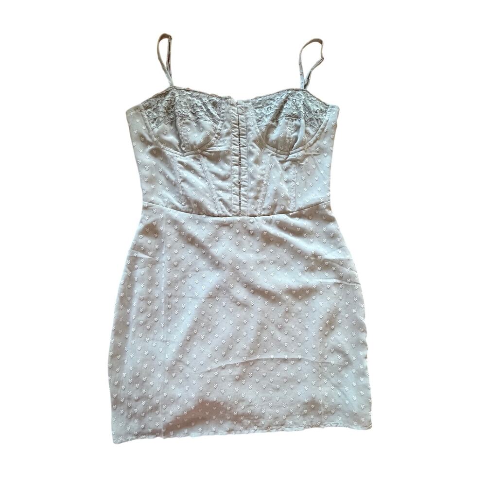 PacSun LA Hearts Dress Womens Small Pale Blue Corset Mini Y2K Coquette NWT